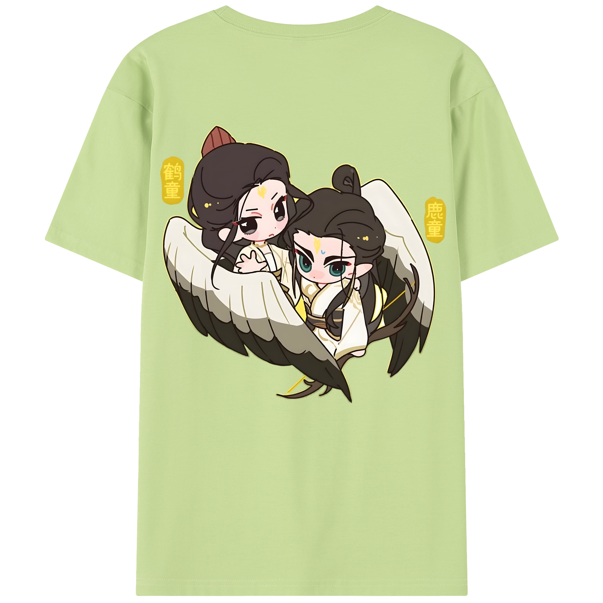 （画像用） Ne Zha 2 ナタ 魔童の大暴れ 綿100％半袖Tシャツ（背面プリント）